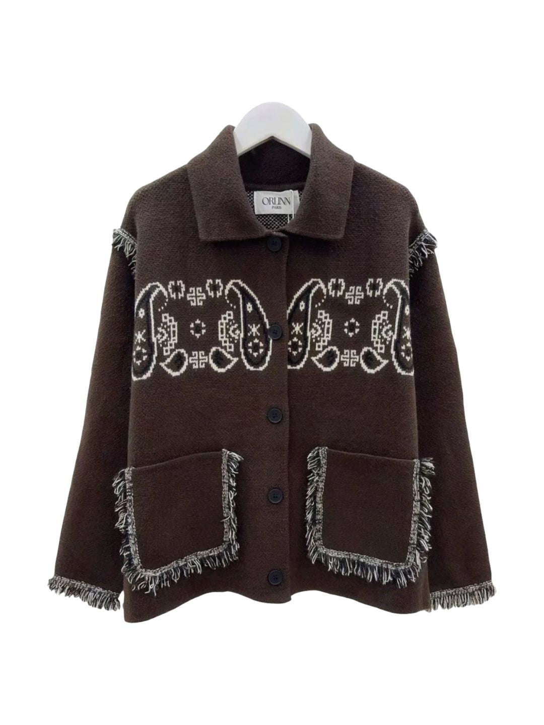 CARDIGAN GIACCA BANDANA Cioccolato RIBES OF LOVE