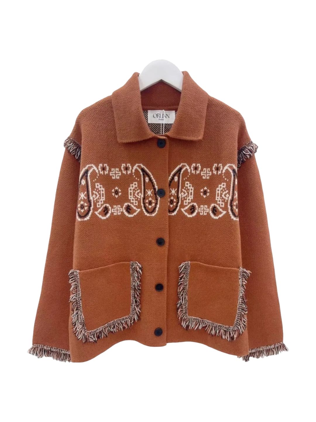 CARDIGAN GIACCA BANDANA Terracotta RIBES OF LOVE