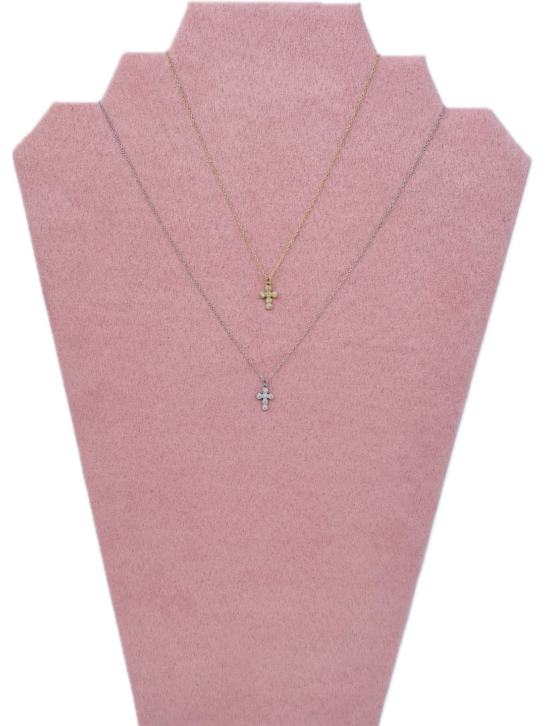 COLLANA CROCE MINI STRASS 100124-8