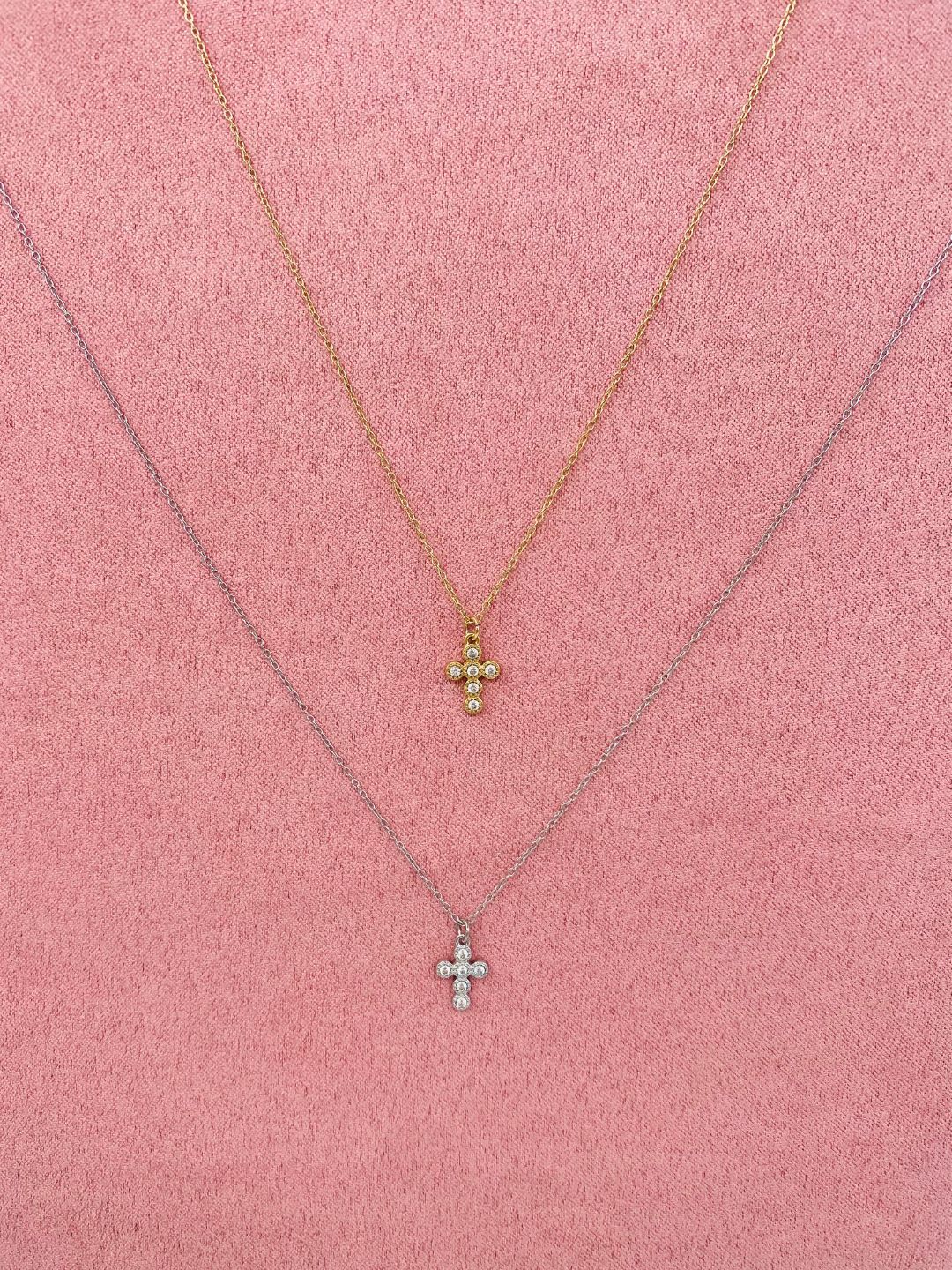 COLLANA CROCE MINI STRASS 100124-8