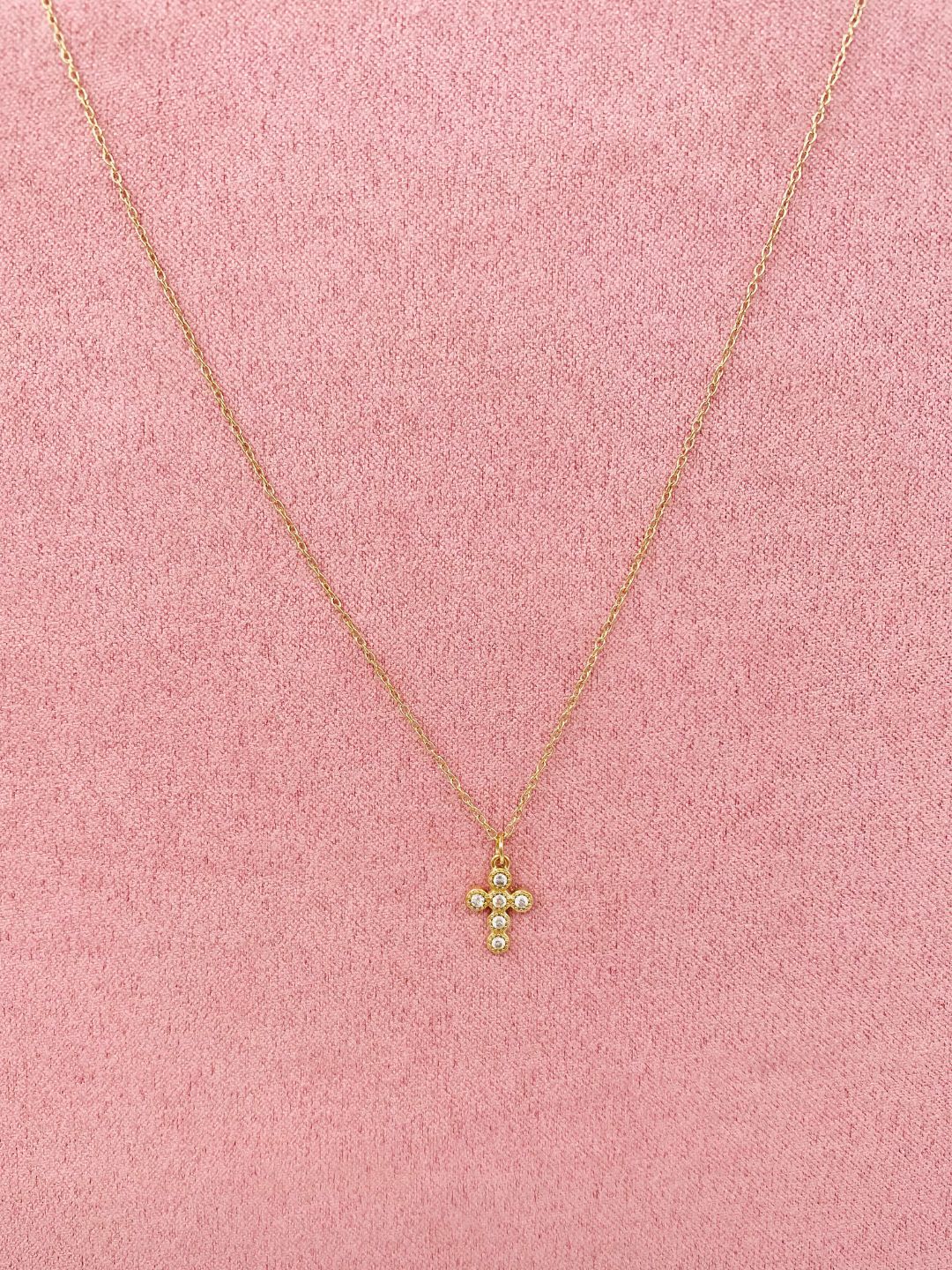 COLLANA CROCE MINI STRASS 100124-8
