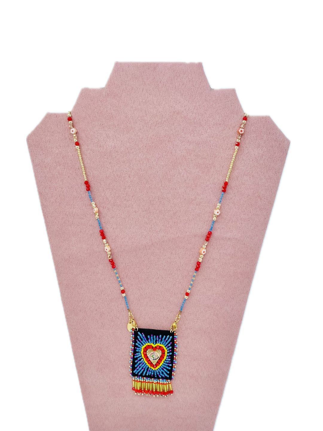 COLLANA CUORE SCAPOLARE BLU 231013