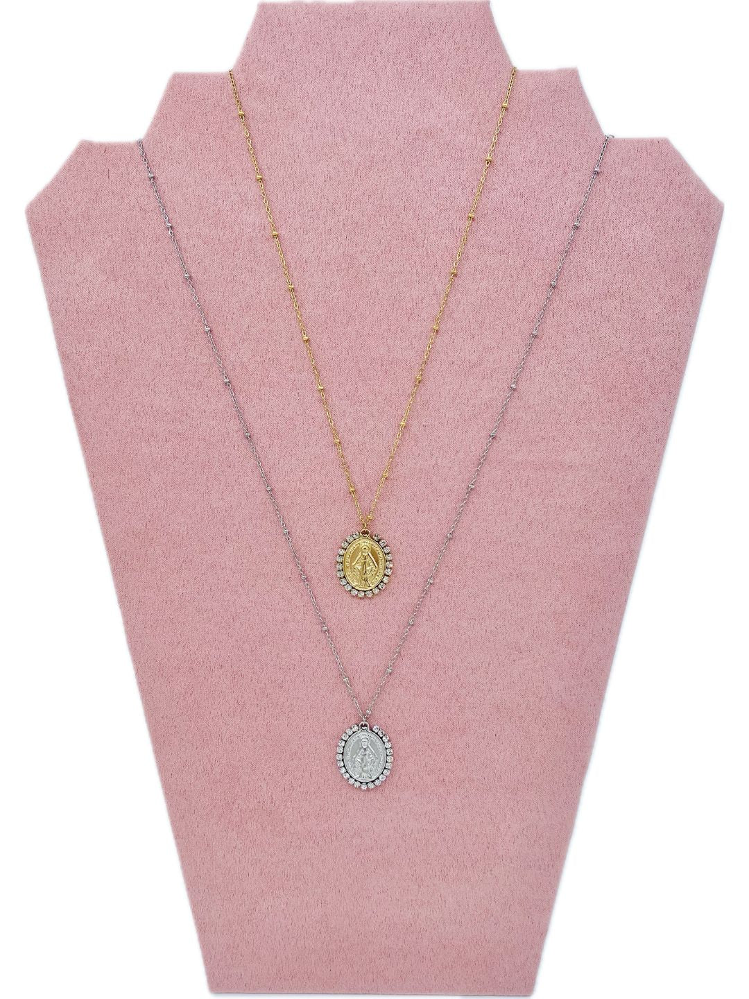 COLLANA MADONNA STRASS 100124-7