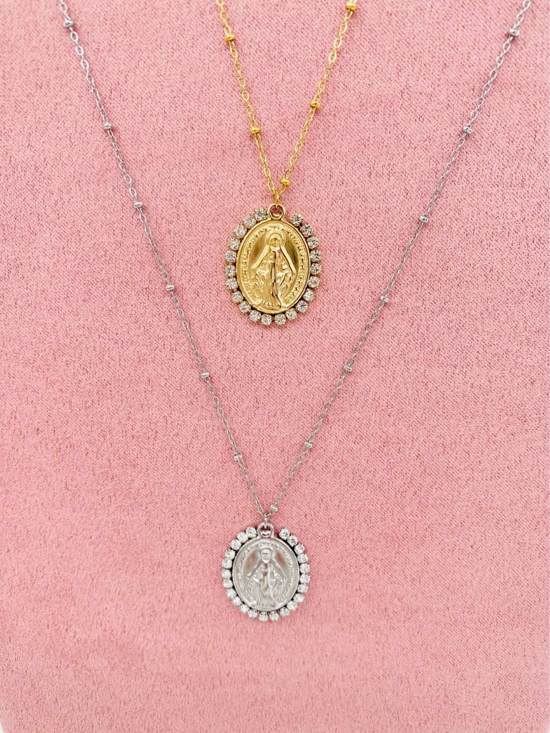 COLLANA MADONNA STRASS 100124-7