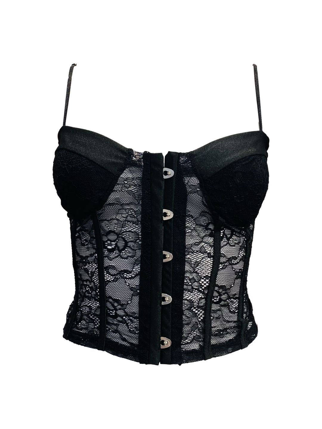CORSETTO SOTTOGIACCA IN PIZZO NERO E5-14735