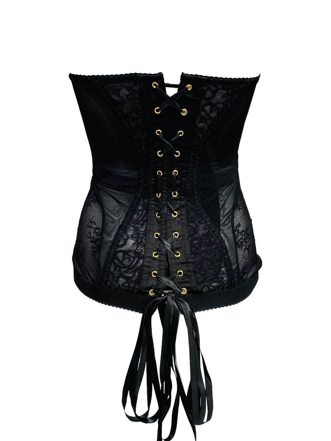 CORSETTO SOTTOGIACCA IN PIZZO NERO L8003