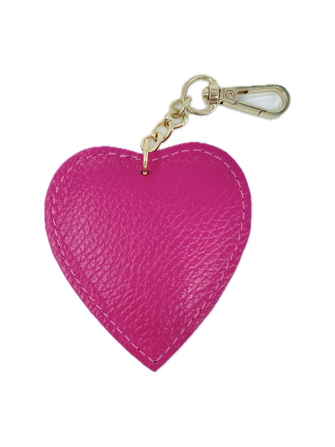 CUORE PORTACHIAVI IN PELLE FUCSIA 134