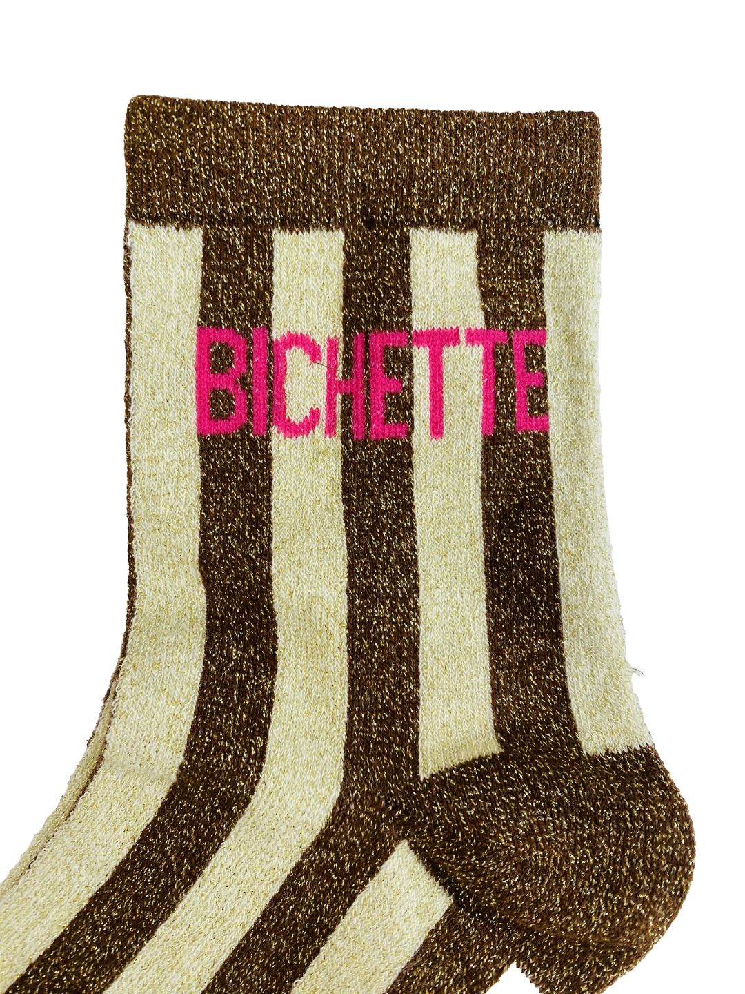 White Combed Cotton Glitter Leopard Socks โ Billybelt