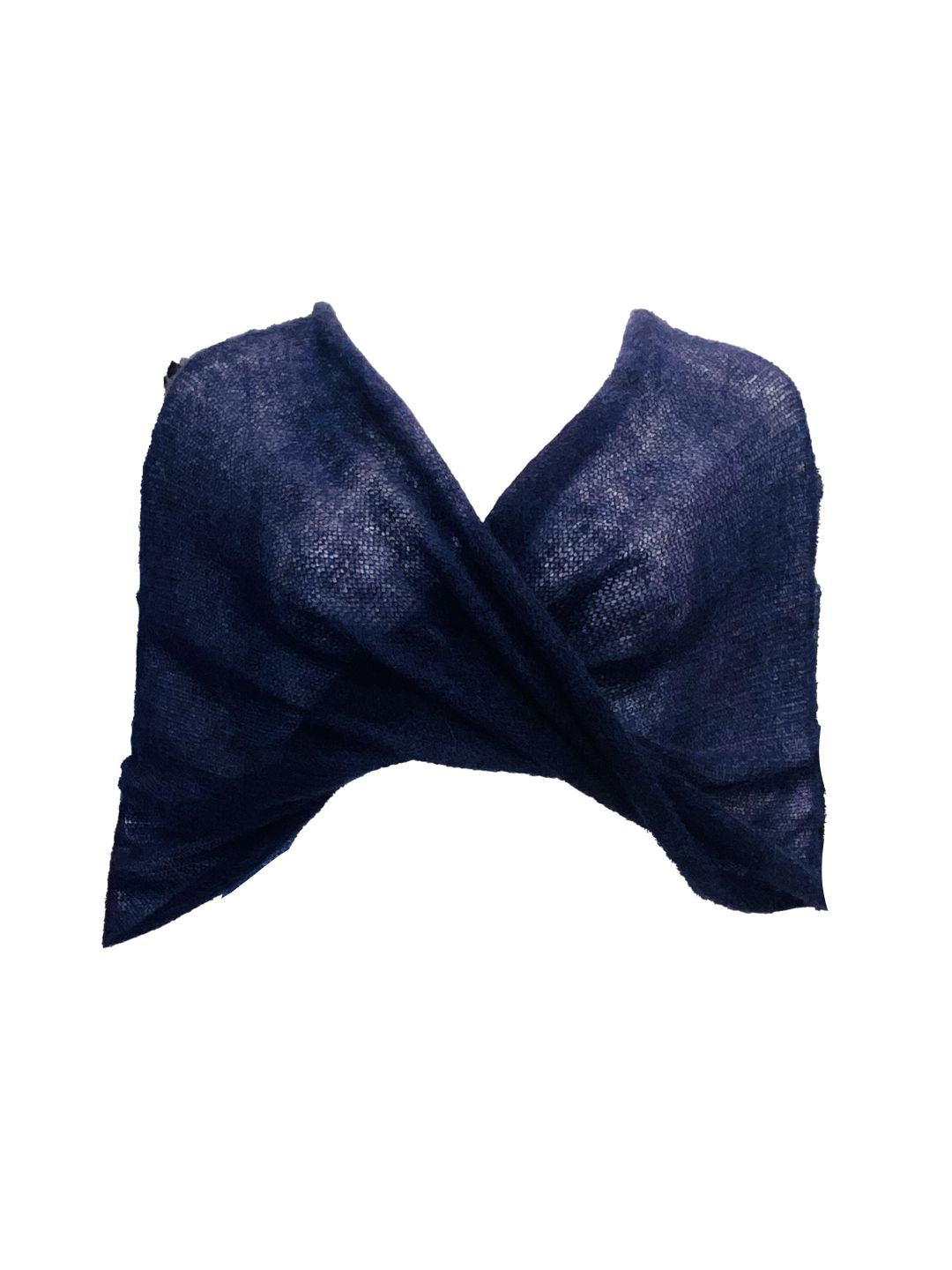 Emma Navy Blue Superkid Mohair Shrug 24SM2