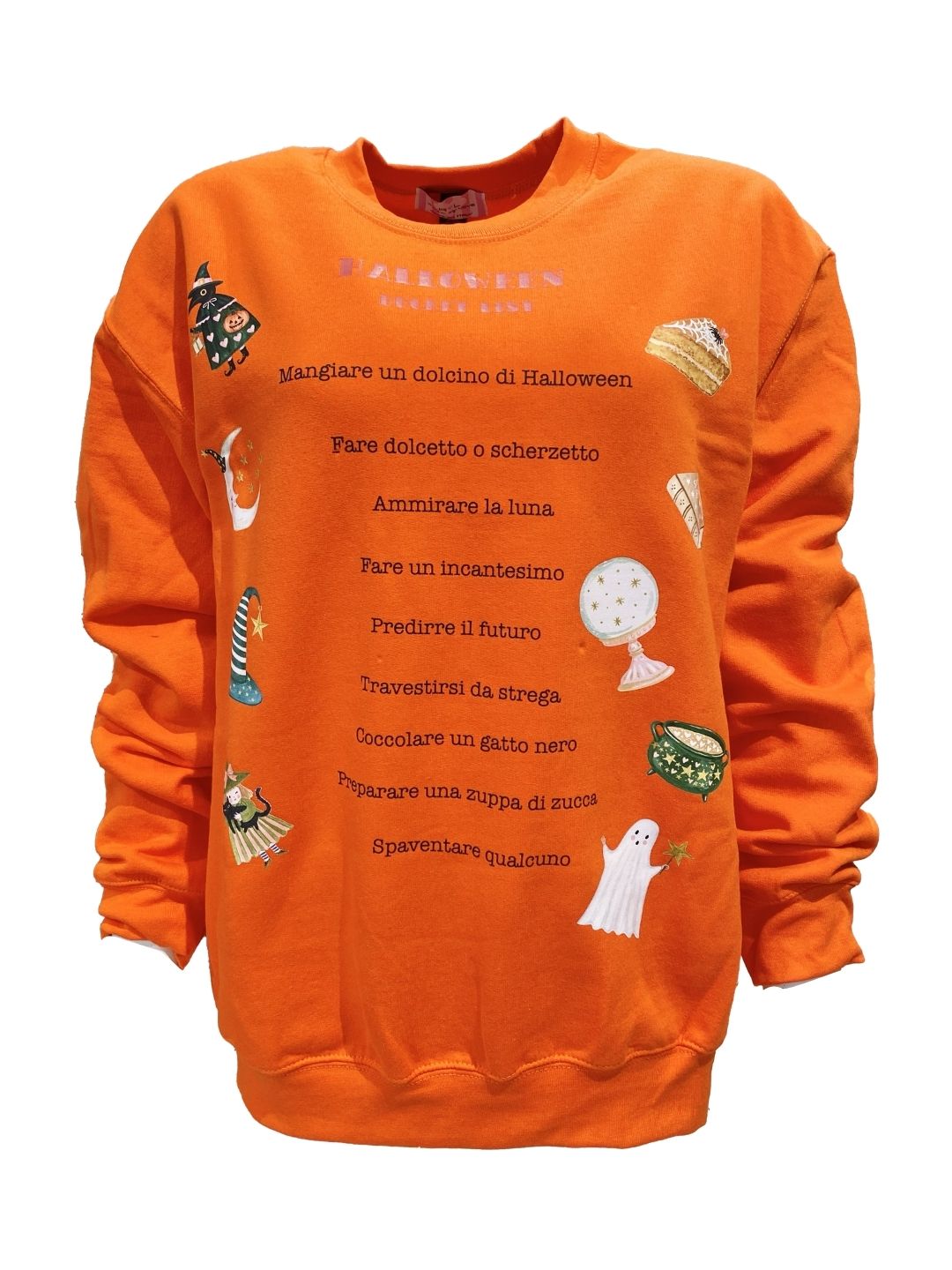 Felpa Halloween Arancio Vivo Mod.1 Ribes of LOVE