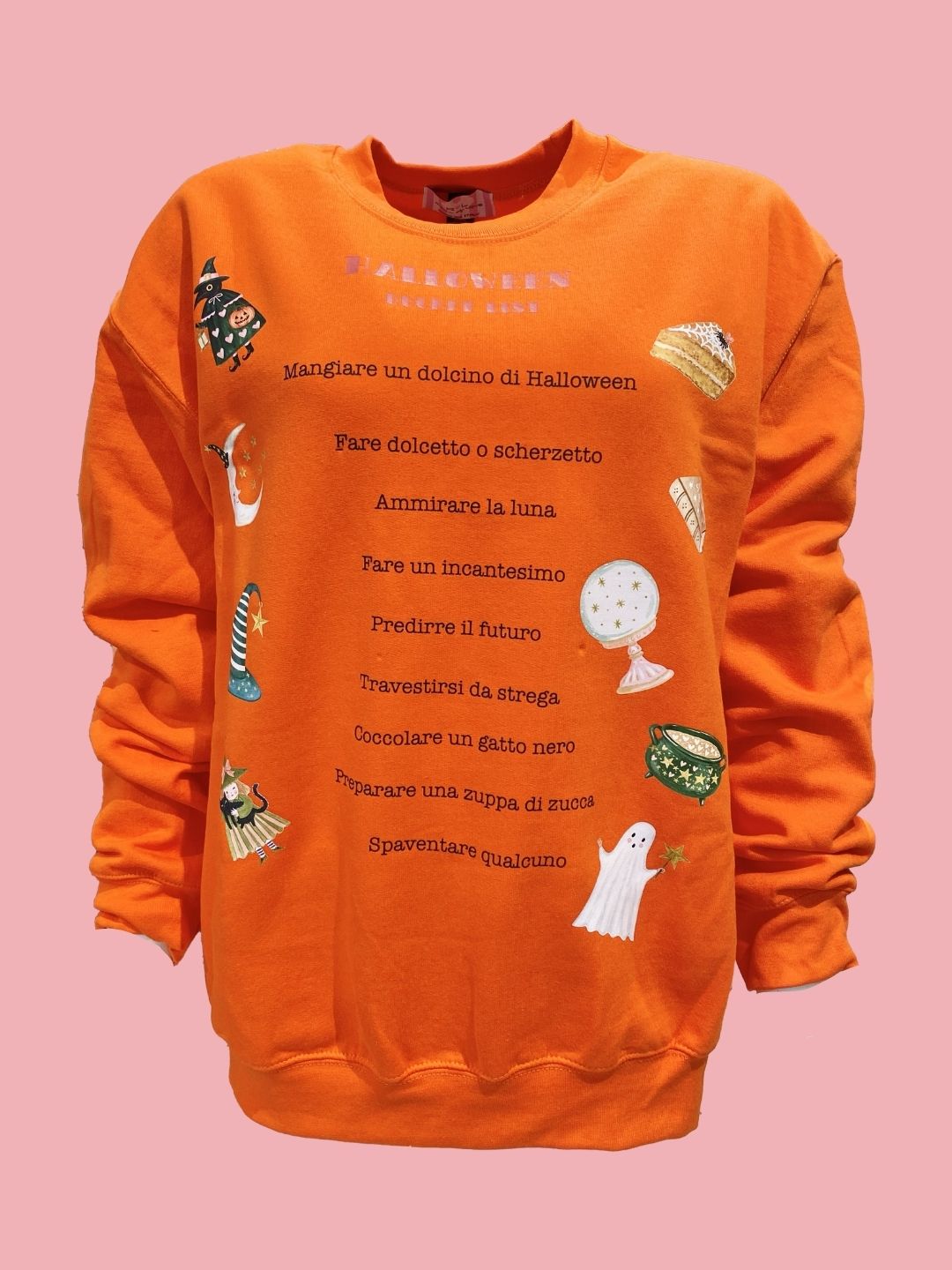 Felpa Halloween Arancio Vivo Mod.1 Ribes of LOVE