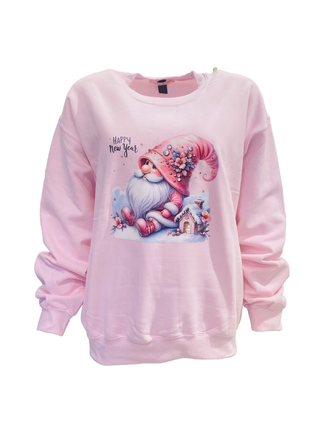 Pink Gnome Heppy New Year Ribes of LOVE Sweatshirt