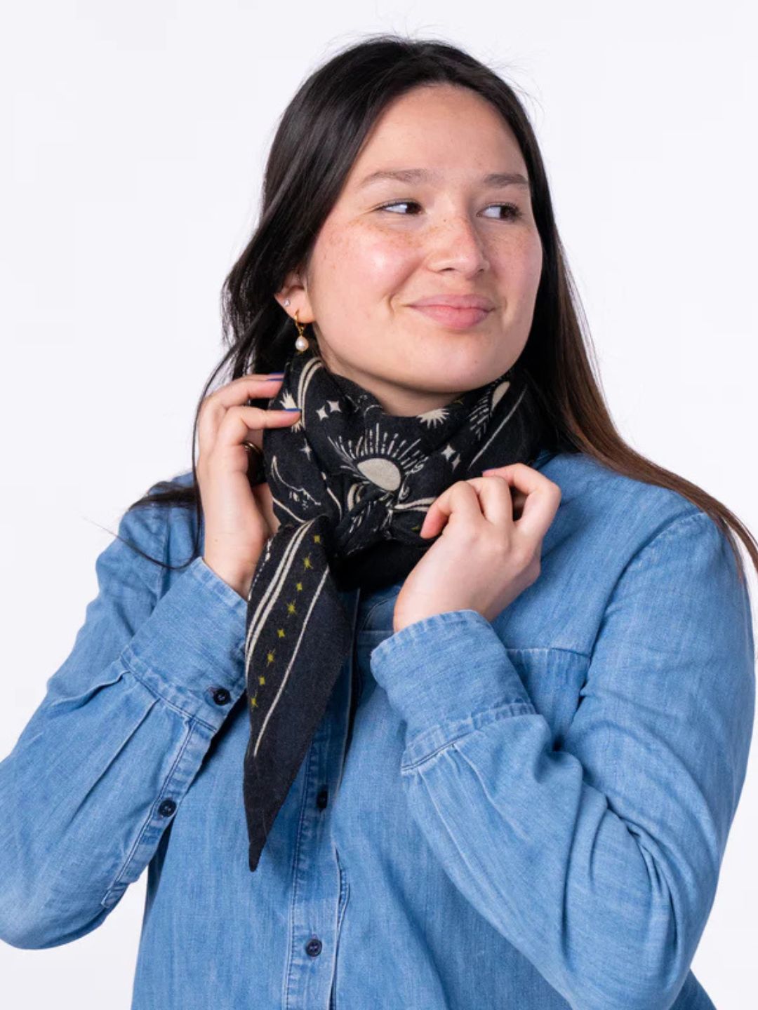 Foulard Lana Madeleine Nera
