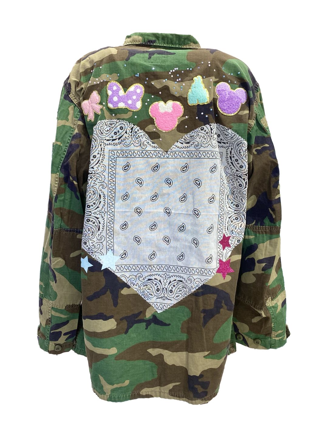 GIACCA MILITARE VINTAGE Cuore Bandana Bianco Ribes of LOVE