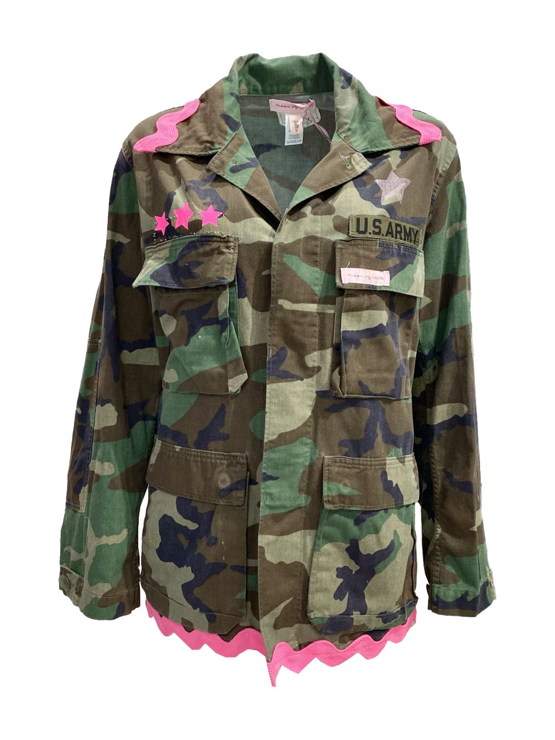 GIACCA MILITARE VINTAGE Cuore Bandana Giallo Ribes of LOVE