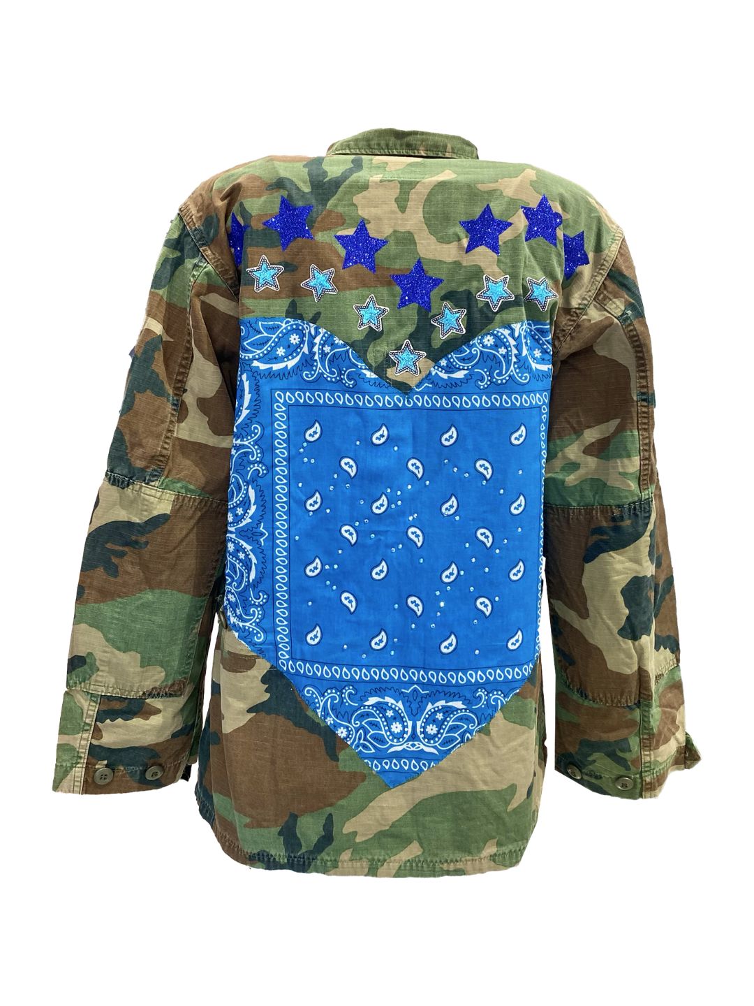 GIACCA MILITARE VINTAGE Cuore Bandana Turchese Ribes of LOVE