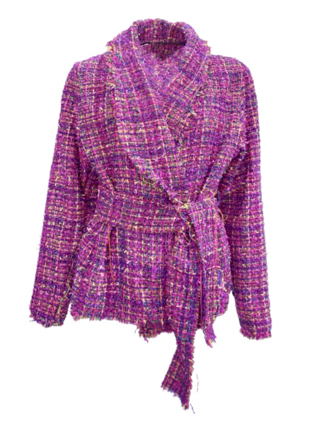 GIACCA TWEED BOUCLÉ MULTICOLORE RIBES OF LOVE