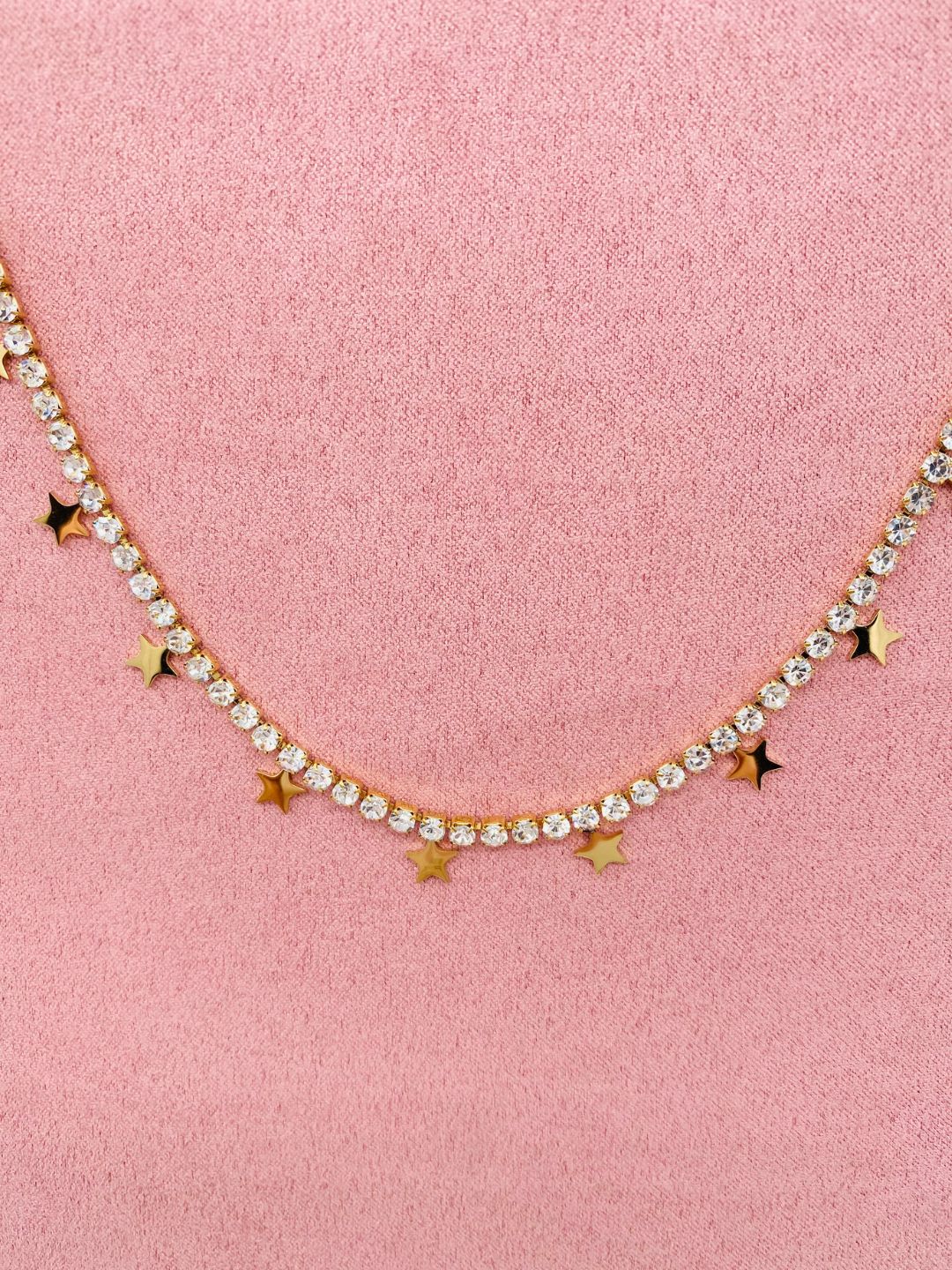 GIROCOLLO STRASS CON STELLE Col.Oro 100124-14