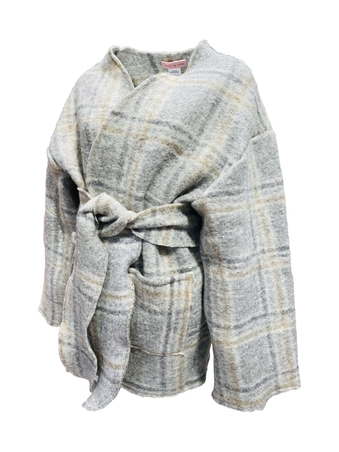 Giacca Lana Tartan con Cintura – Ribes of Love