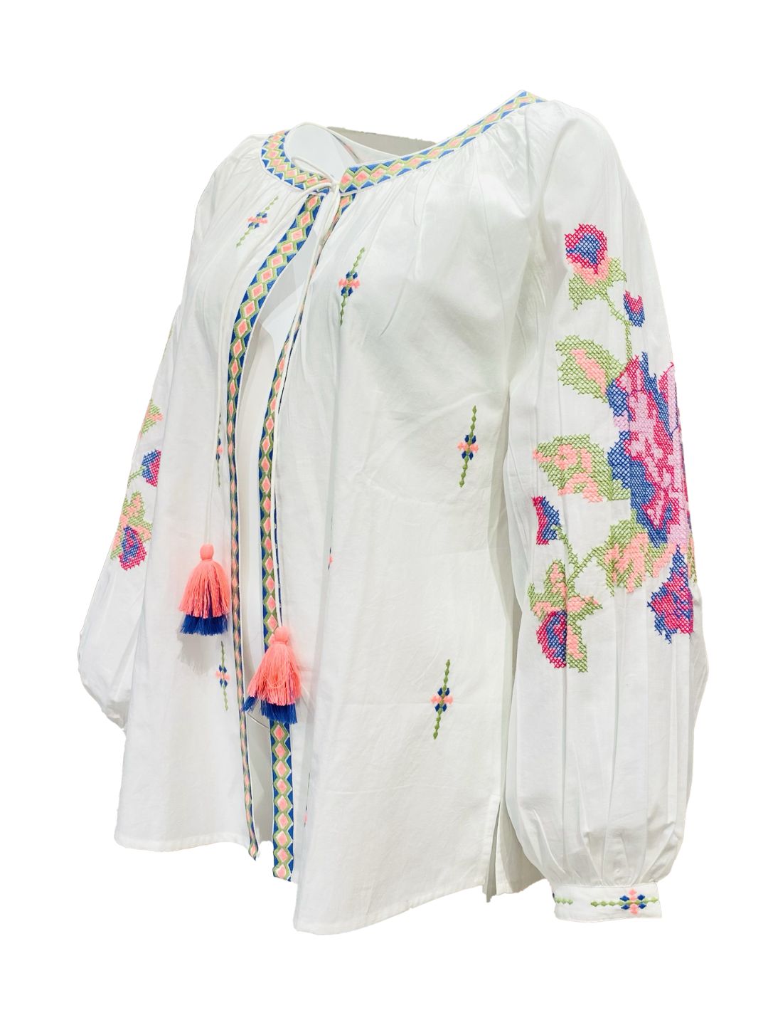 Giacca Ricamata in Cotone boho-chic