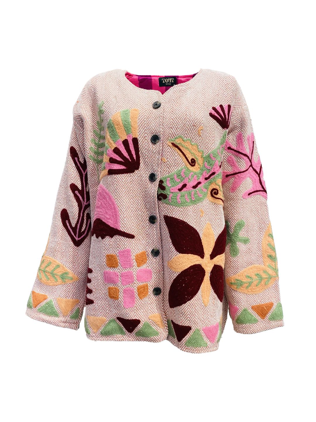 Giacca Suzani in TWEED FISH Rosa Chiaro