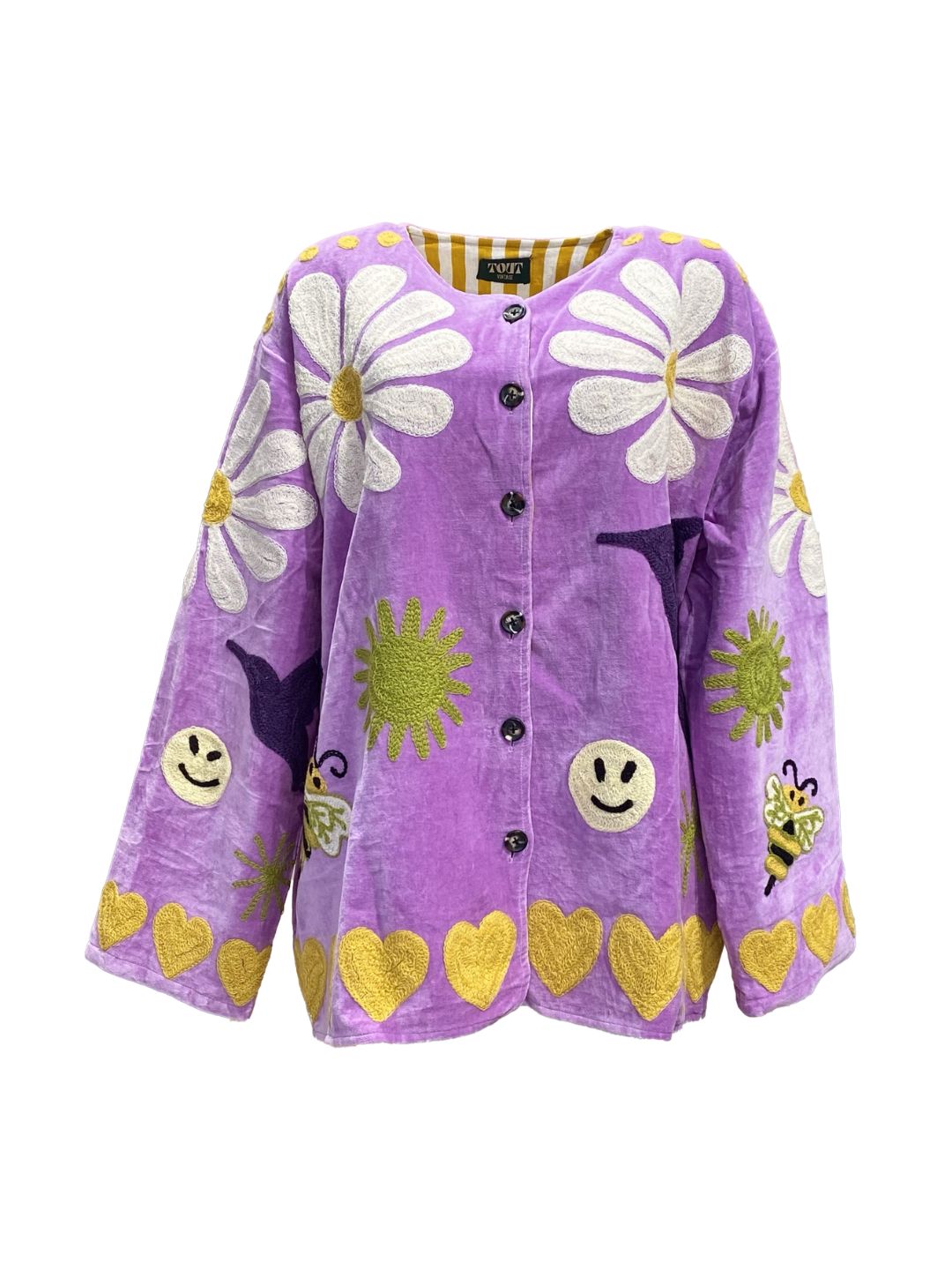 Giacca Suzani in velluto Daisy Lilla
