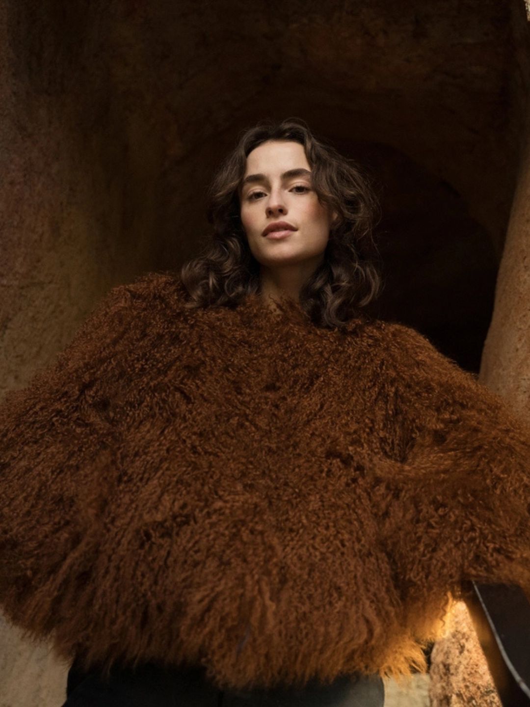 Giacca in Shearling Cioccolato