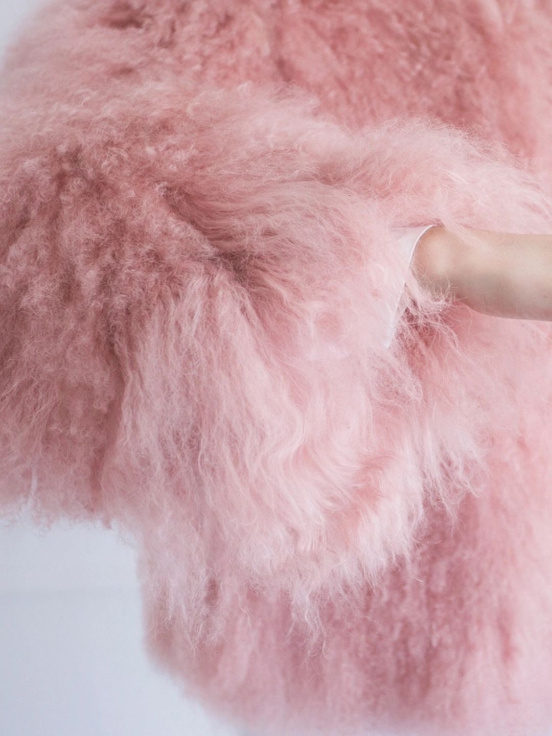 Giacca in Shearling Rosa