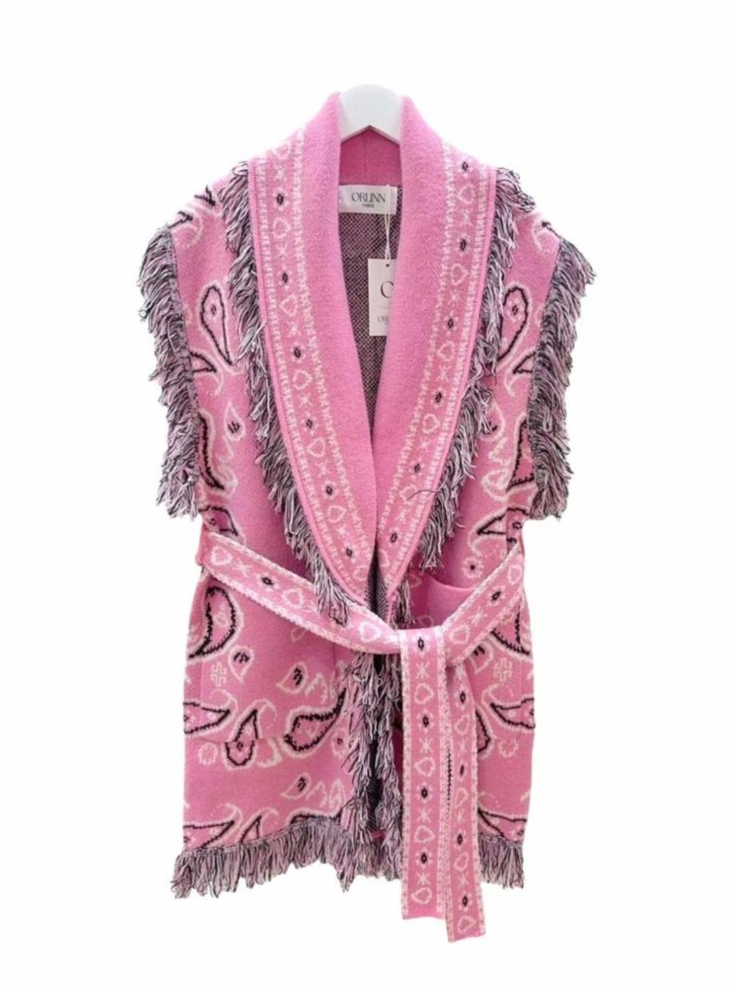 Gliet Bandana con Frange Rosa