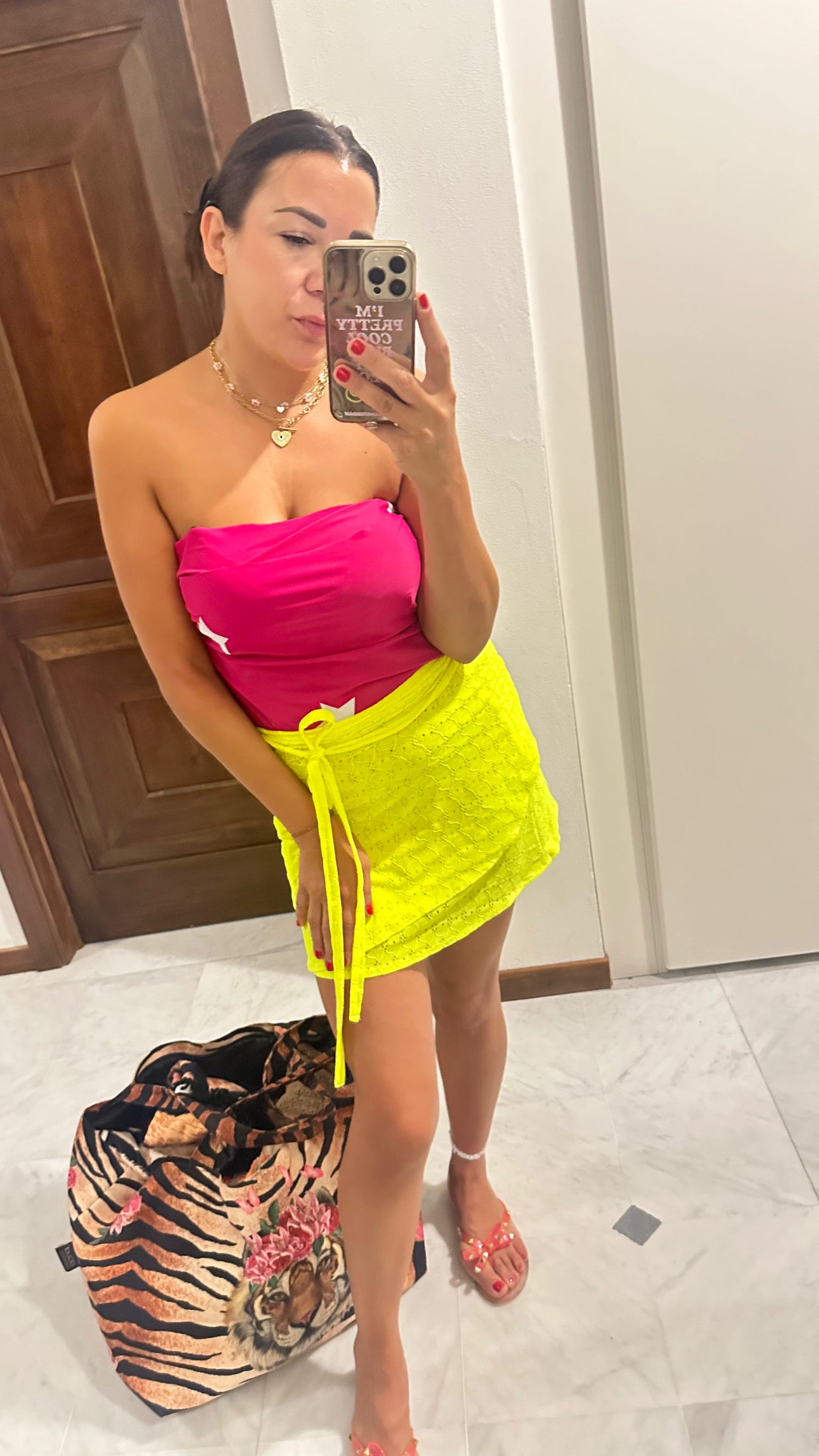 MINIGONNA PIZZO GIALLO FLUO Ribes of LOVE