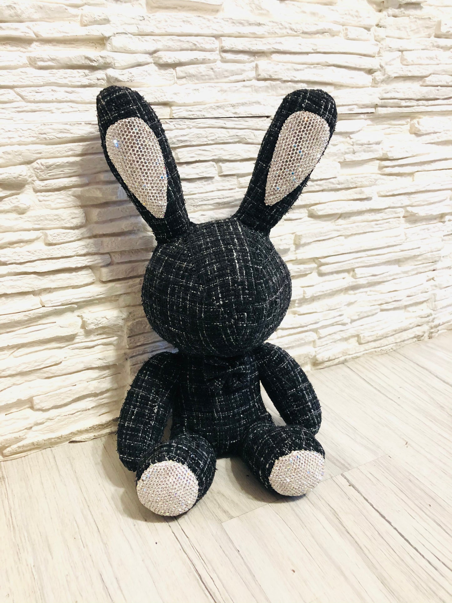 PELUCHE CONIGLIO GRANDE NERO