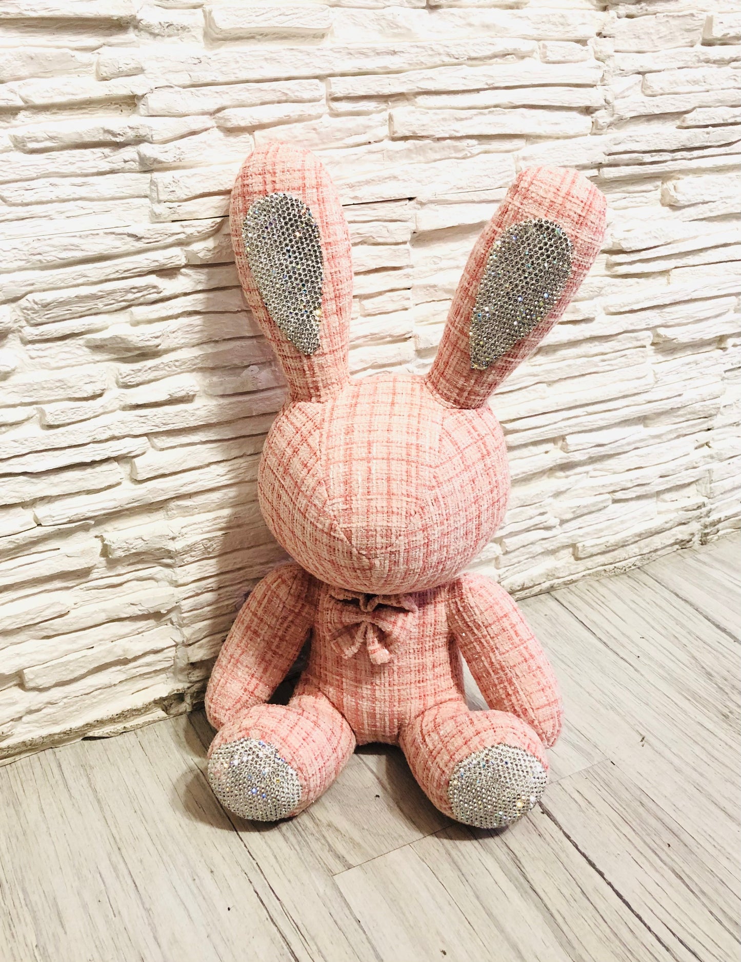 PELUCHE CONIGLIO GRANDE ROSA
