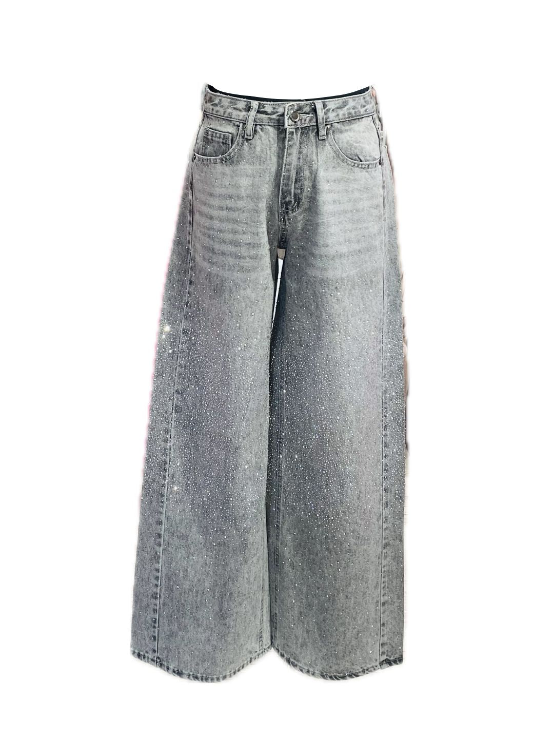 JEANS FULL STRASS GRIGI A2024