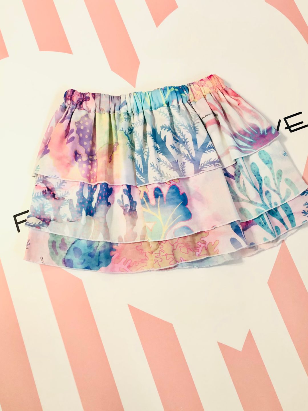 MINIGONNA LAYERED TROPICAL