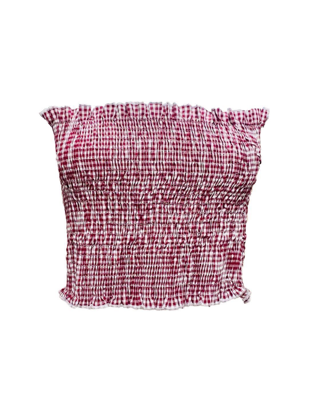 MINI TOP Punto Smock vichy Bordeaux Ribes of LOVE