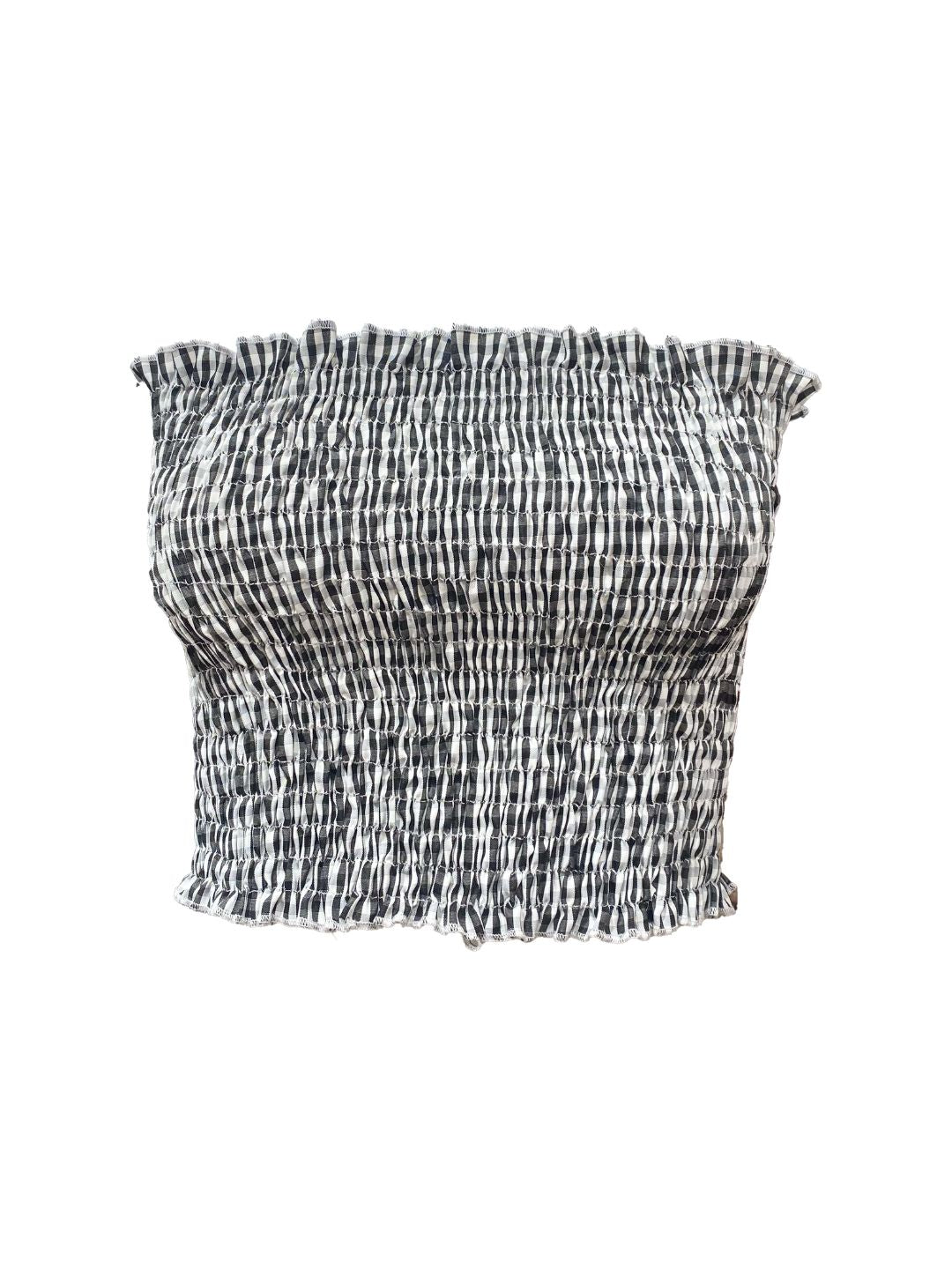 MINI TOP Punto Smock vichy Nero Ribes of LOVE