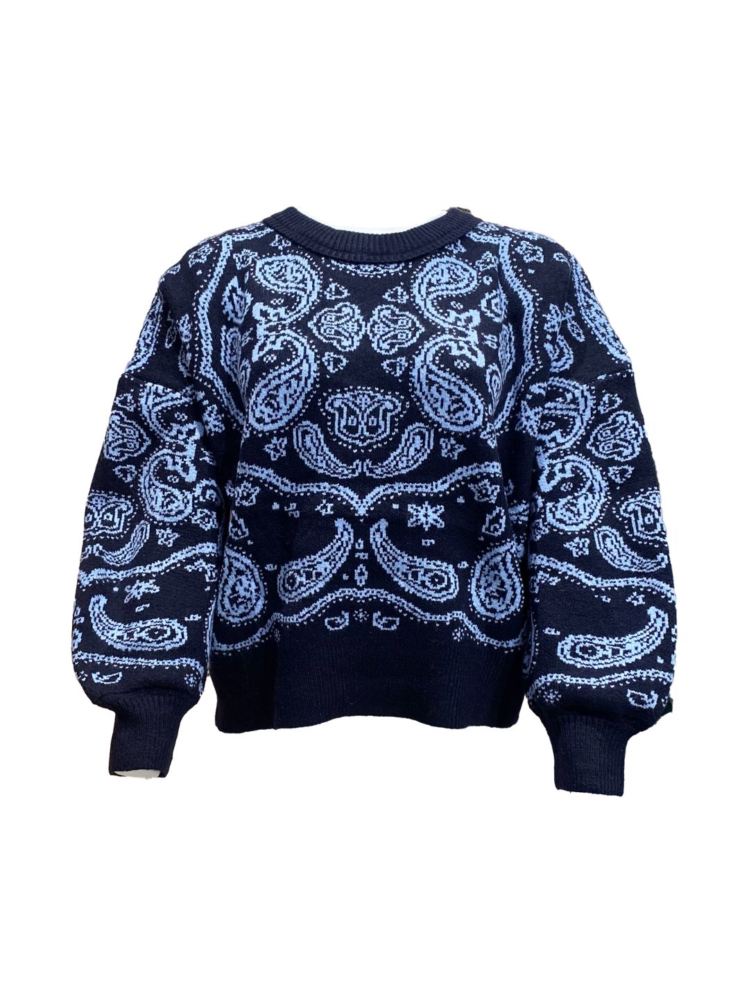 Midnight Blue and Light Blue Bandana Sweater 350