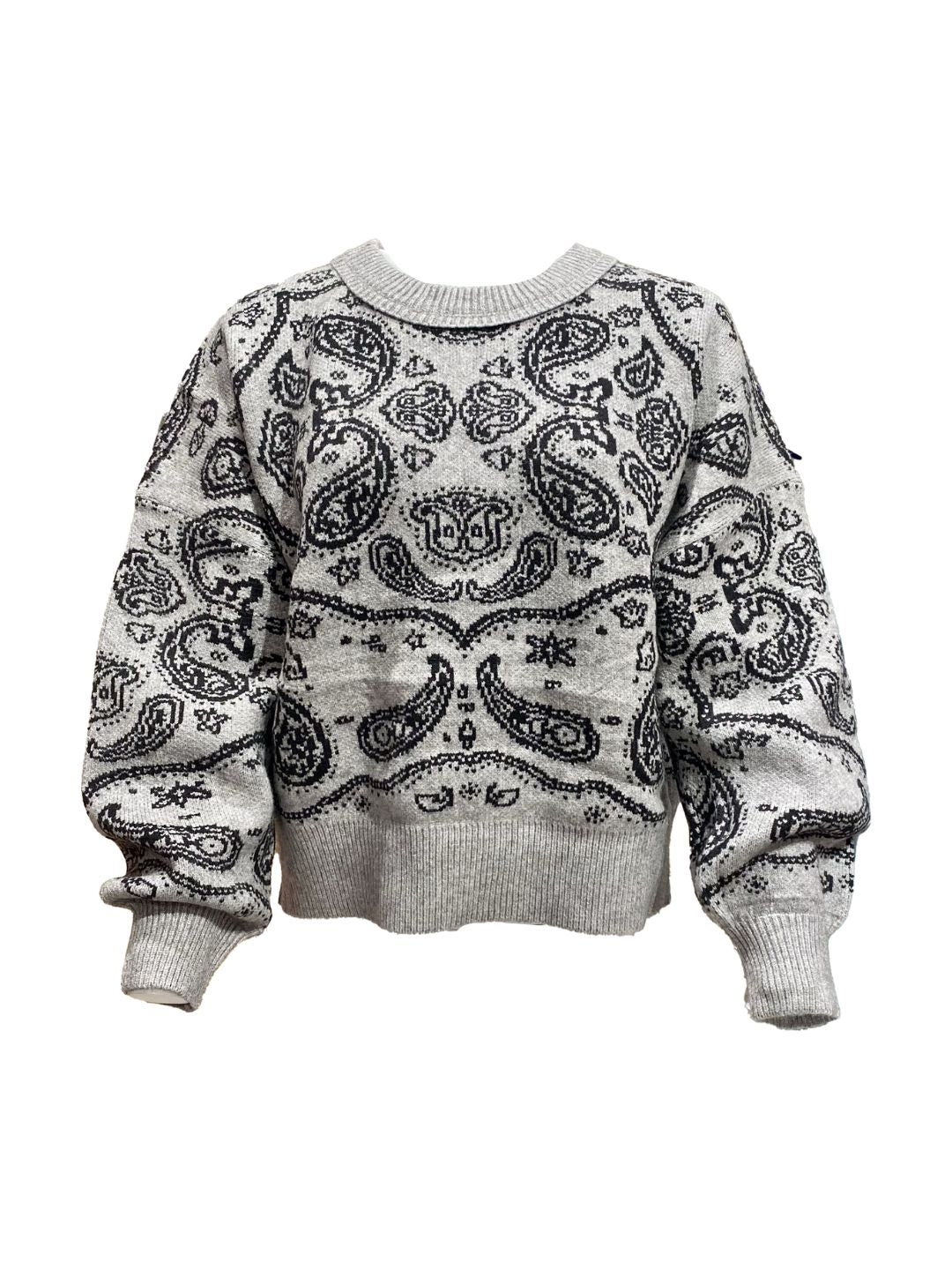 Gray and Black Bandana Sweater 350