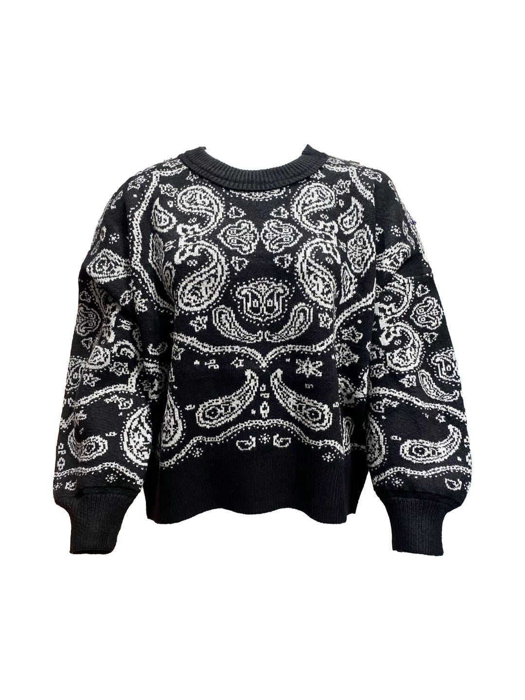 Black and Grey Bandana Sweater 350