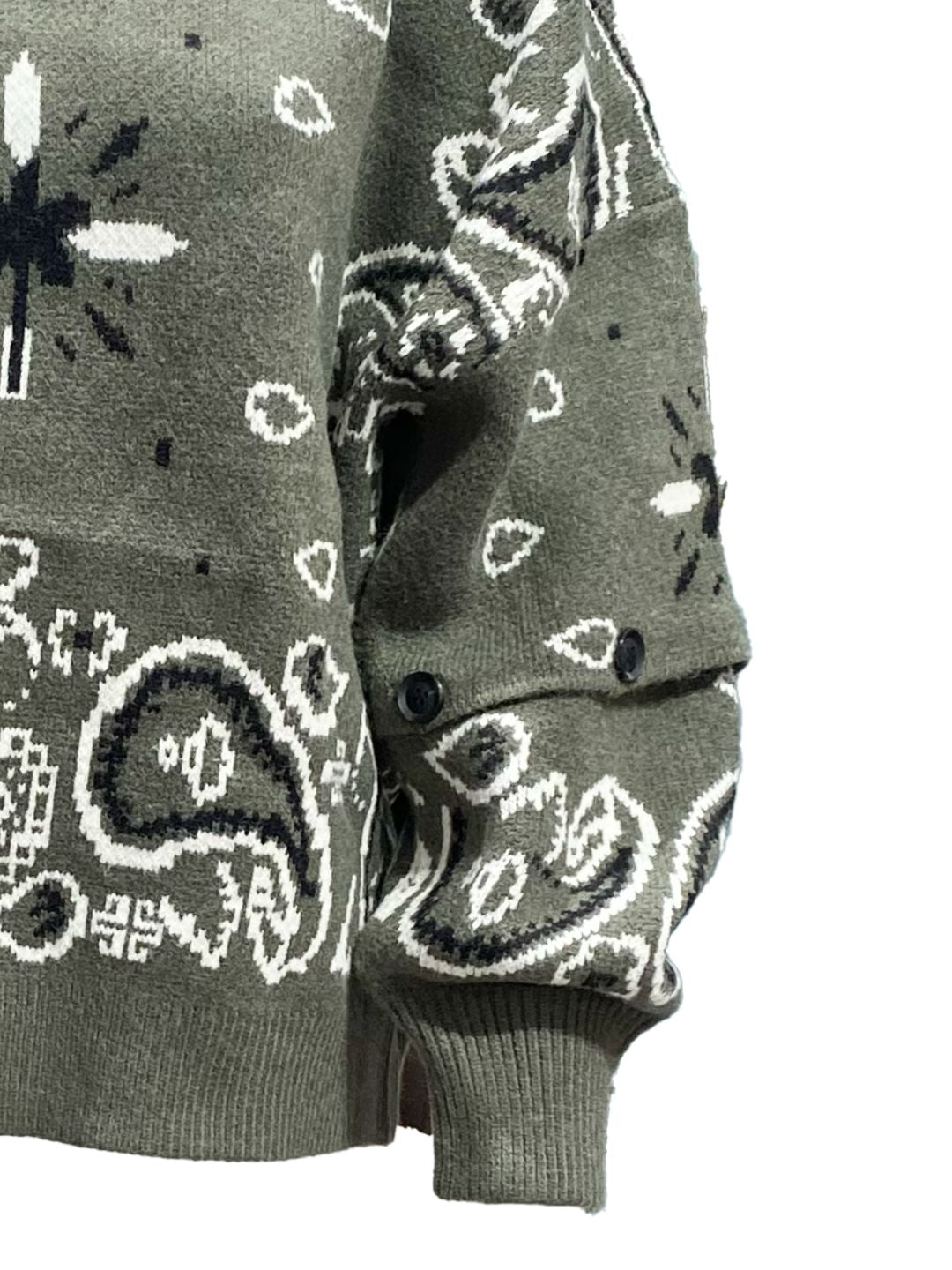 Military Green Transformable Bandana Sweater 353