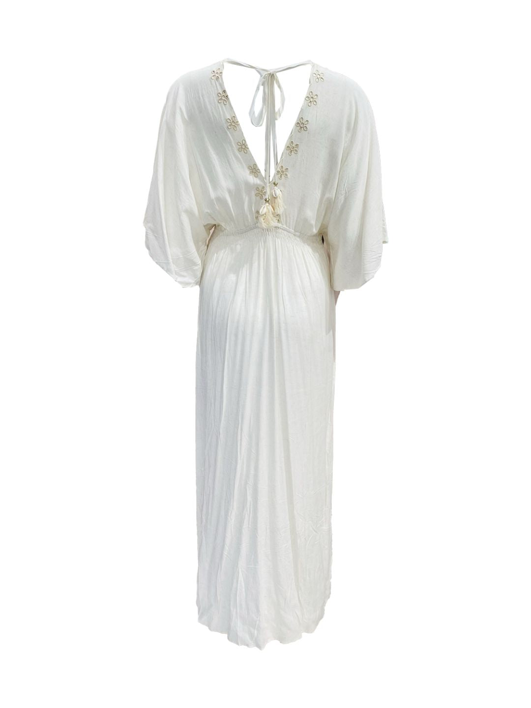 Maxi abito lungo con ricamo floreale 56DR1067-1797
