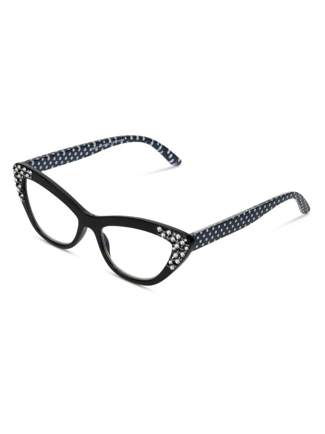 ACADIA BLACK JIMMY CRYSTAL NEW YORK READING GLASSES JCR641HT+CLR
