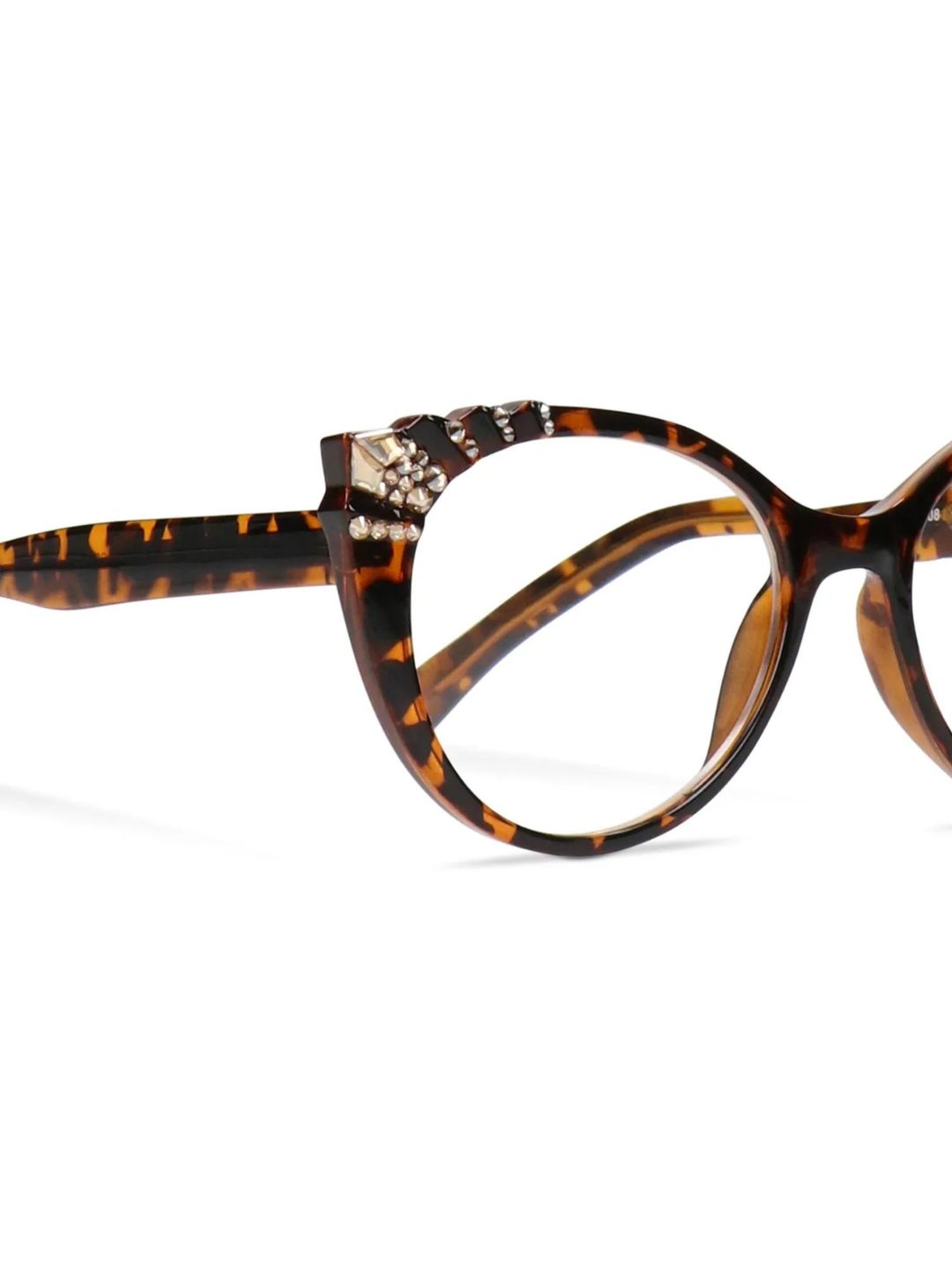 CLOVER BROWN JIMMY CRYSTAL NEW YORK READING GLASSES JCR608BRW-GLOD/SH