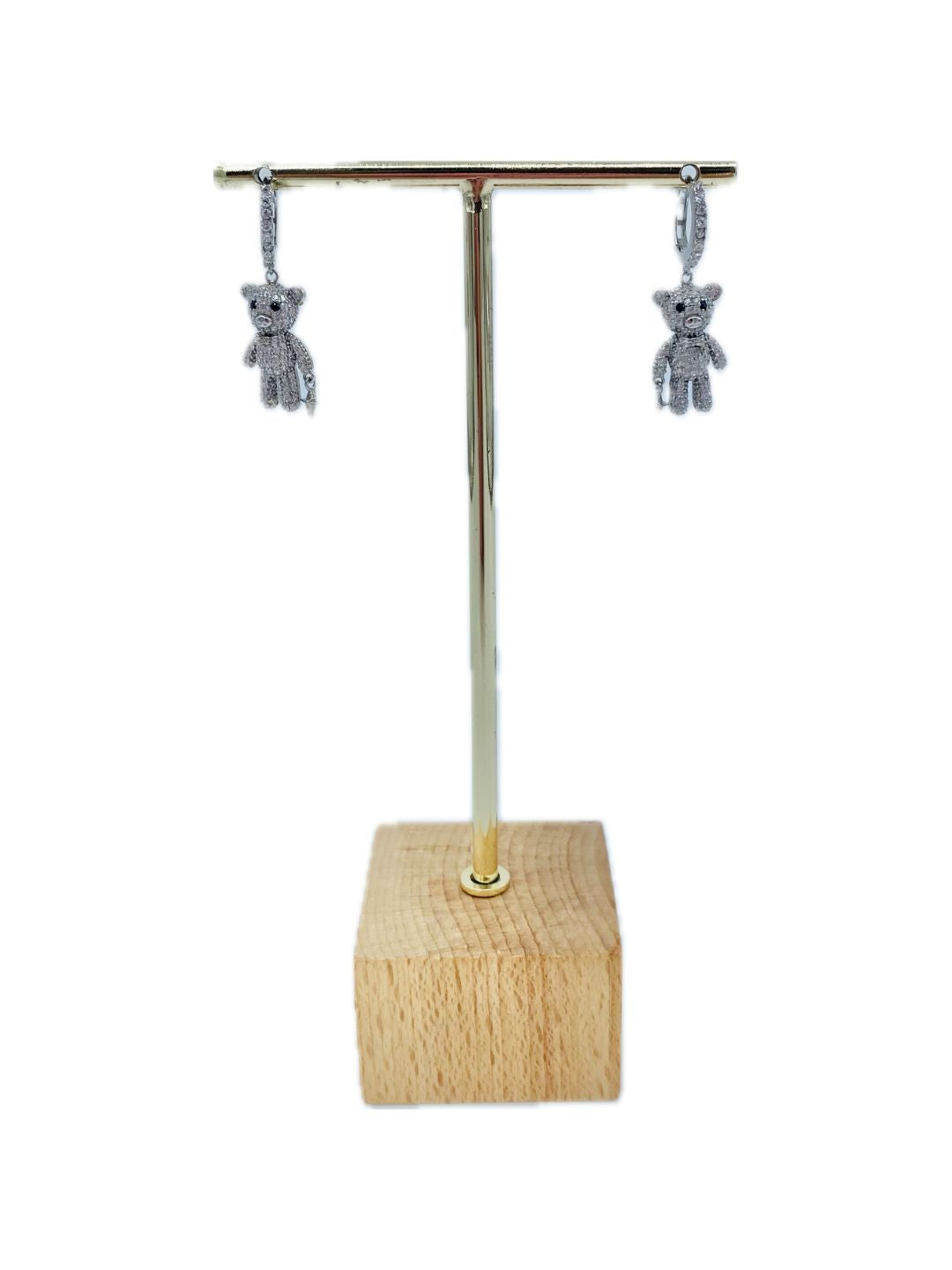 ORECCHINO CHARM ORSETTO STRASS Col.Argento 51124B