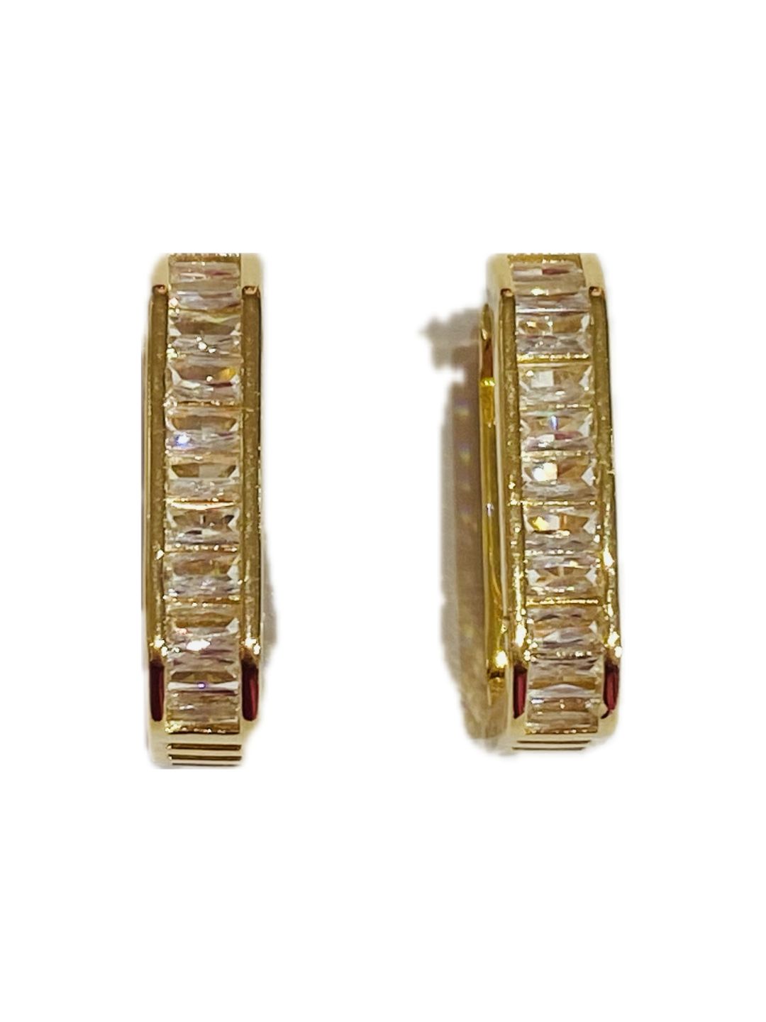 ORECCHINO STRASS RETTANGOLARE Col.Oro 51124O