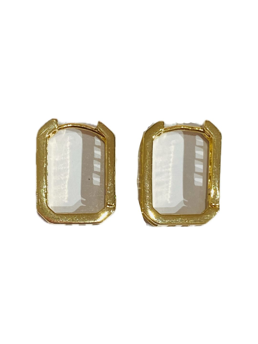 ORECCHINO STRASS RETTANGOLARE Col.Oro 51124O