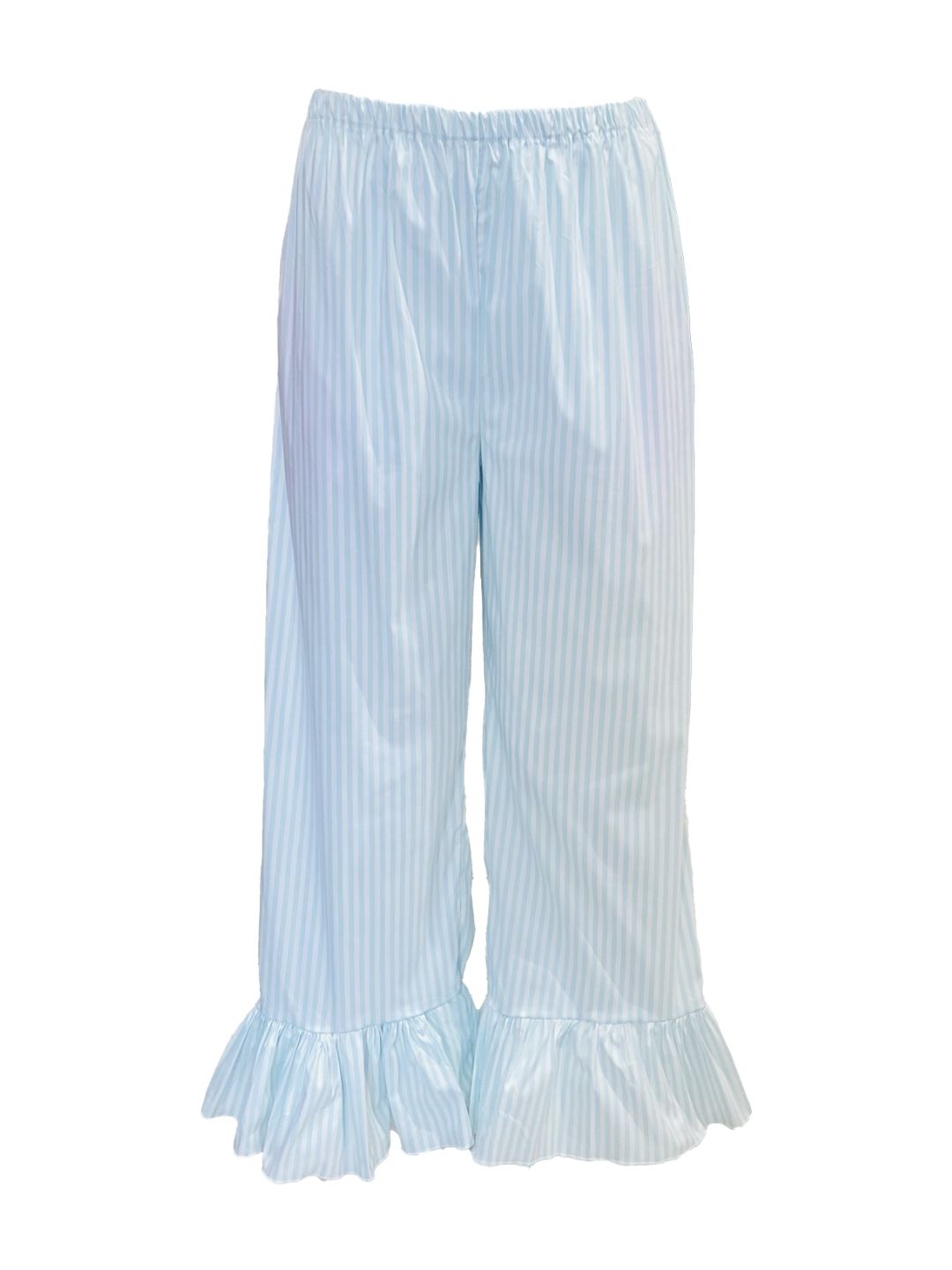 PANTALONE Pin con galetta Righe Verde Acqua Ribes of LOVE