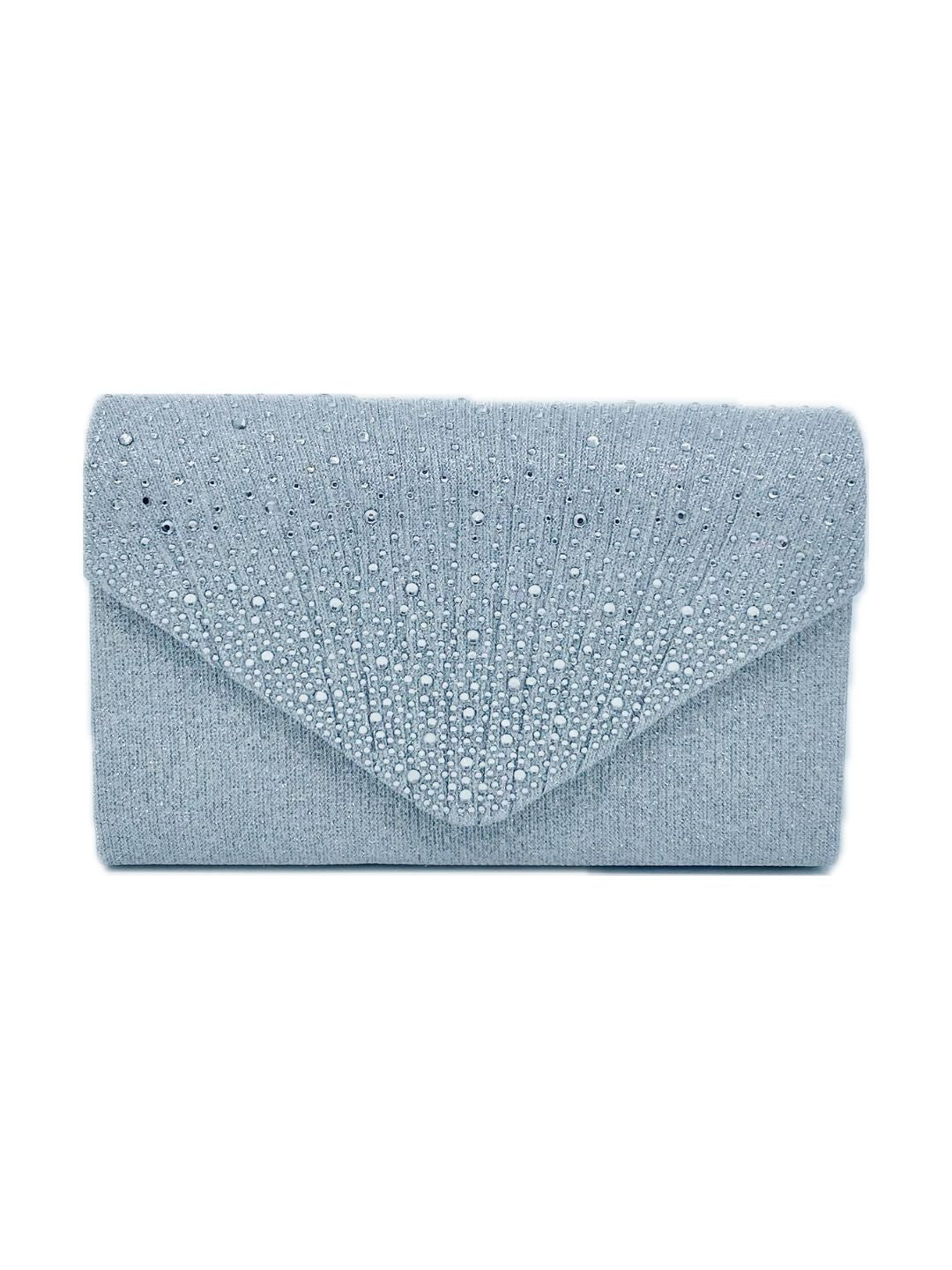 SILVER LUREX CEREMONY POUCH 2478
