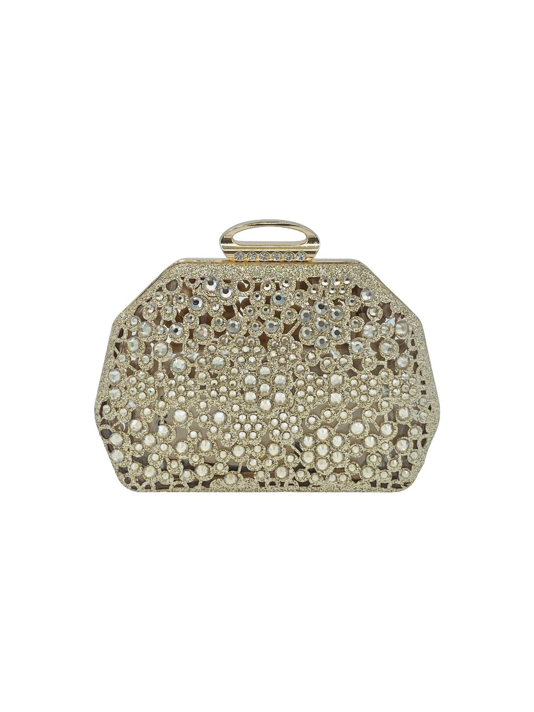 Mini Pochette Clutch Strass Oro 90053