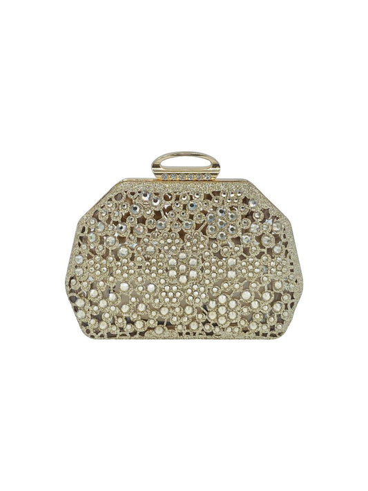 Mini Pochette Clutch Strass Oro 90053